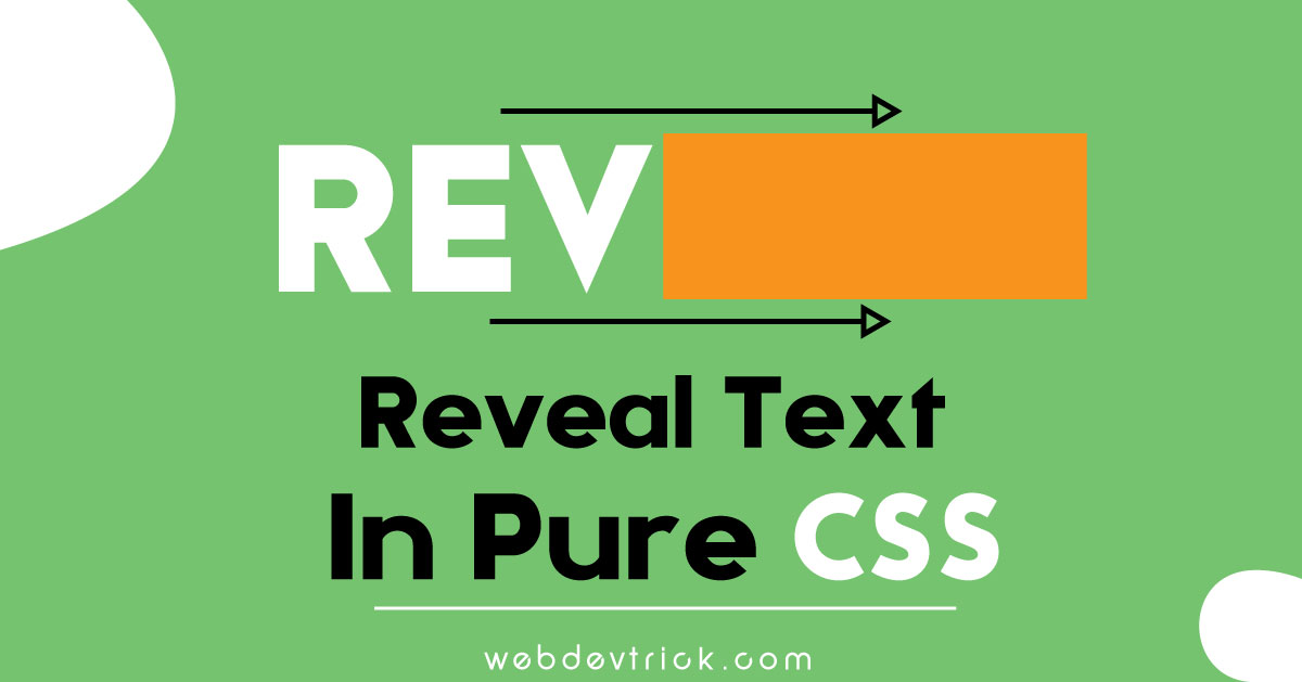 Animated Text Reveal In Pure CSS | Example With Source Code