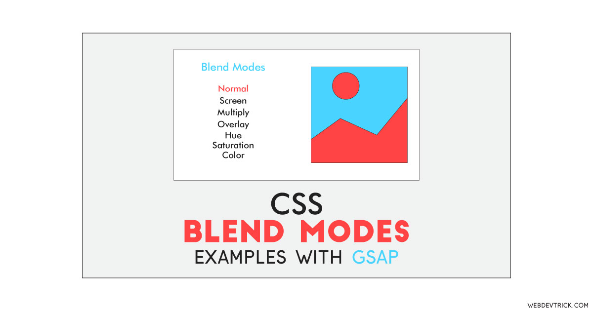Blend Modes Example Using GSAP | Background-Blend-Mode