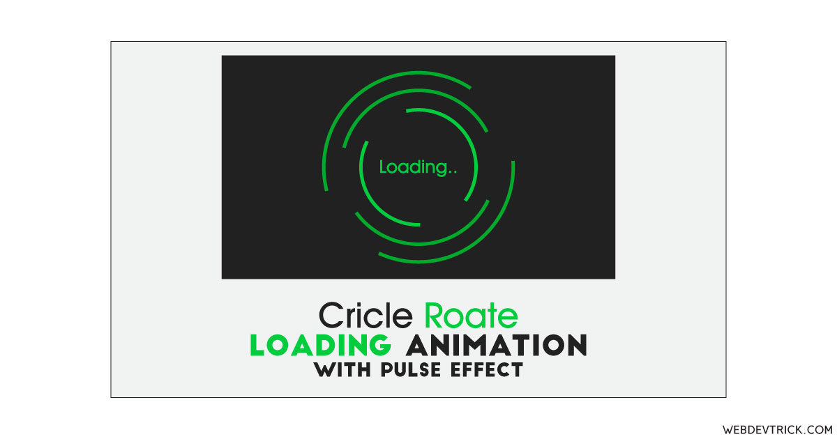 Circle Rotate Loading Animation With Particles | Rotating and Pulse Effect