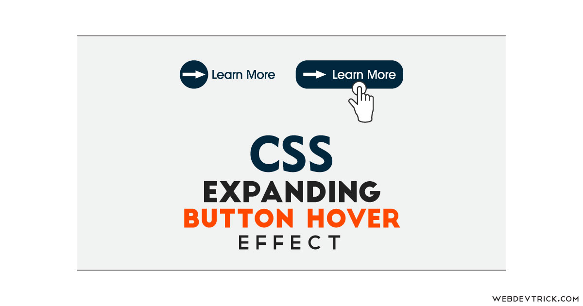 CSS Expand Button On Hover Effect | Expanding Button With Icon