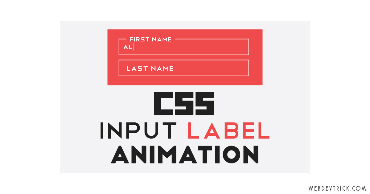 CSS Input Label Animation | HTML Form Placeholder Above Inputs