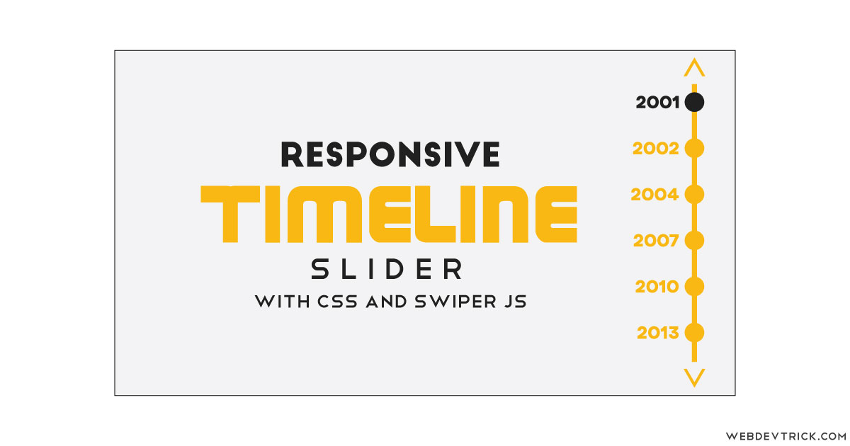 CSS Responsive Timeline Slider With Swiper JS | HTML CSS JS Timeline