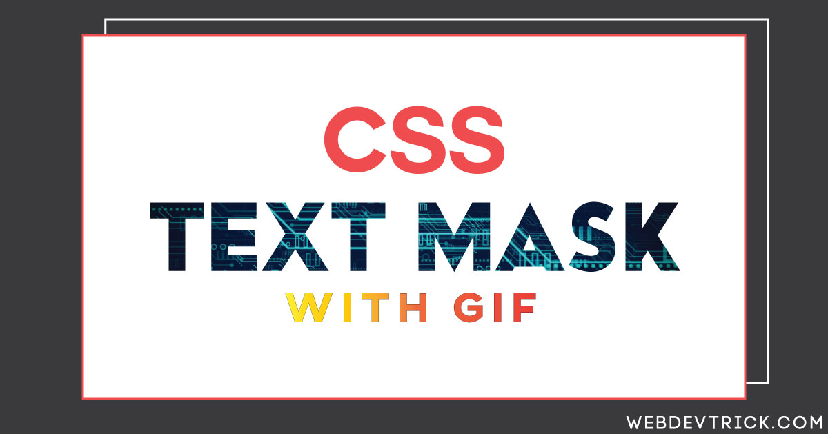 CSS Text Mask With Masking HTML CSS