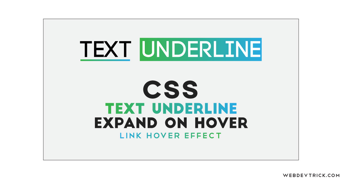 CSS Text Underline Hover Effect | Expand Underline On Hover