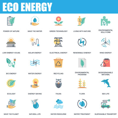 eco energy icons