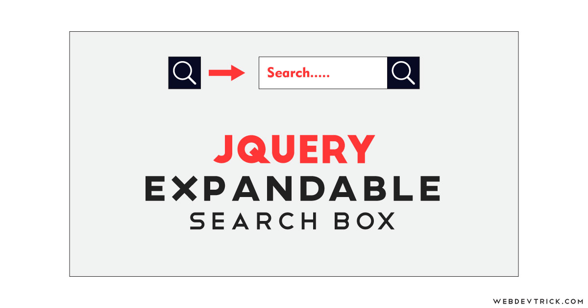 jQuery Expanding Search Bar With CSS | Search Input Expand