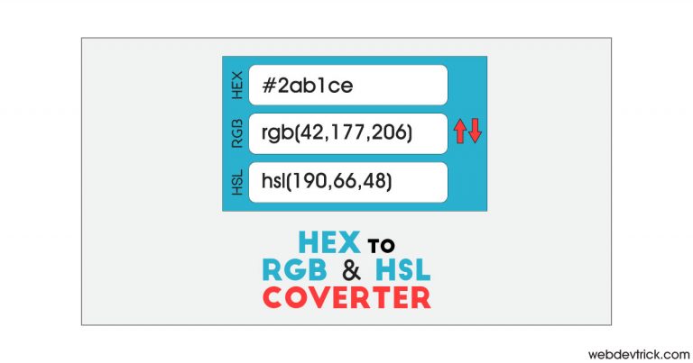 Hex to RGB and HSL Converter Program | Covert Color Values Format