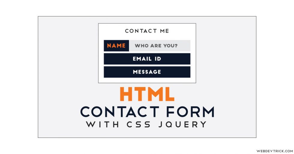 HTML Contact Form With CSS And JQuery | Responsive Contact Us Form