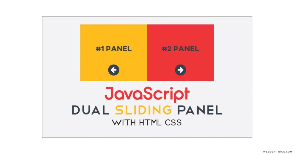 JavaScript Dual Sliding Panel With CSS Responsive Panel Slide