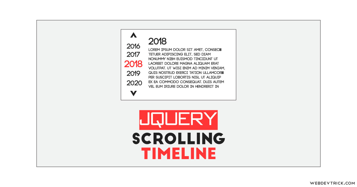 jQuery Scroll Timeline Section Animation | Scrolling Timeline Contents