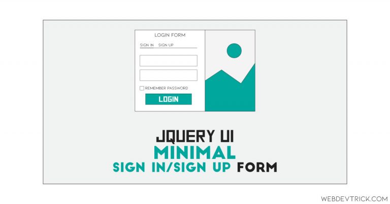 login and registration form with minimal design