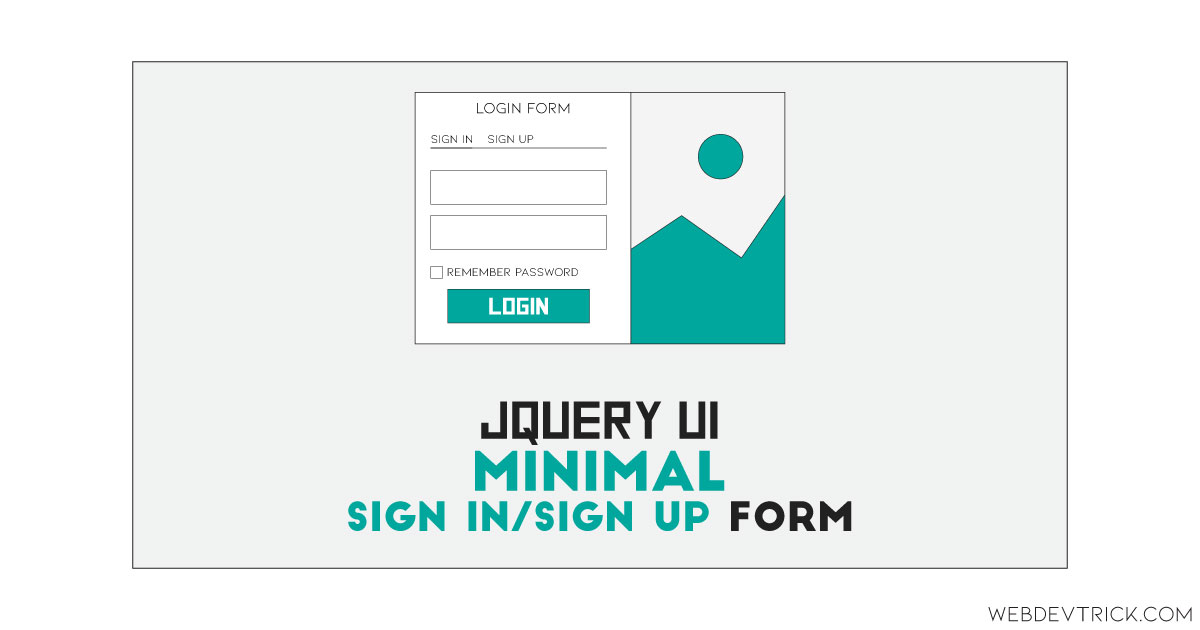 Afwijzen Bank onszelf Login and Registration Form With Minimal Design Using jQuery UI & CSS