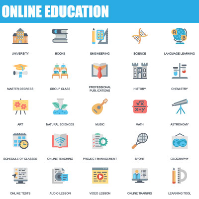 online learning icons
