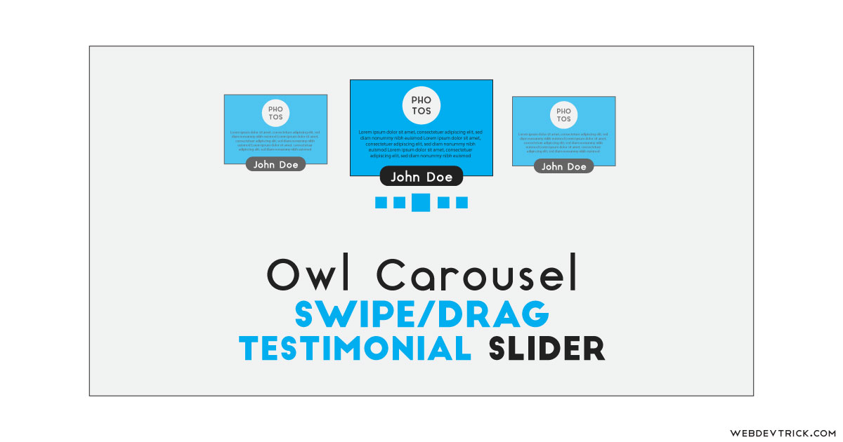 Swipe Testimonial Slider With Owl Carousel | JS Library Based Slider