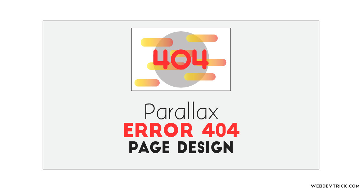 Parallax Error 404 Page Animation With CSS & JS | Move On Hover