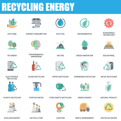 recycleing energy icons