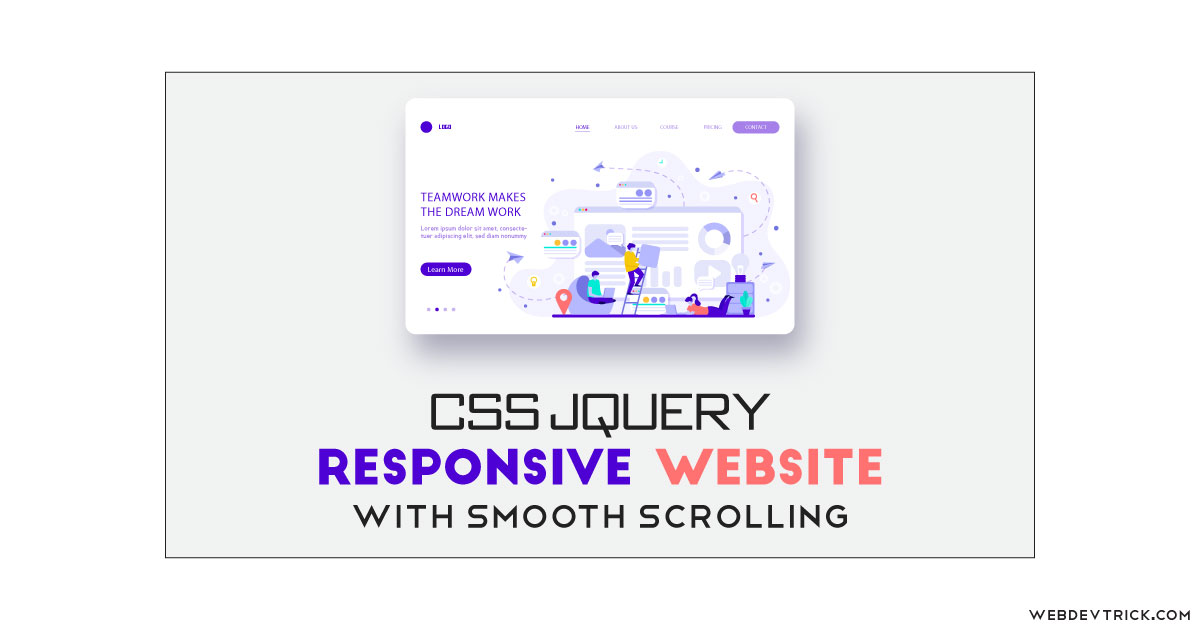 simple responsive website with smooth scrolling