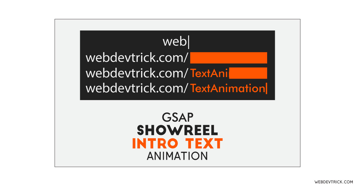 Showreel Intro Text Animation With GSAP | Animated Text Reveal Effect