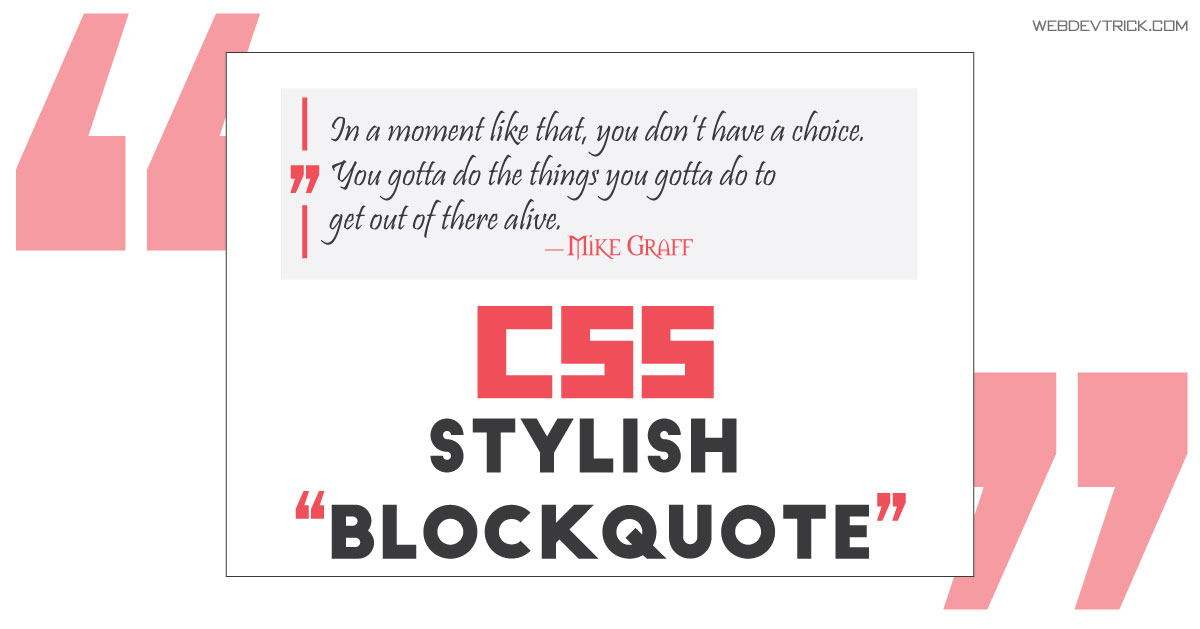 Stylish CSS Blockquote Design | Pure CSS & HTML Blockquote Highlight