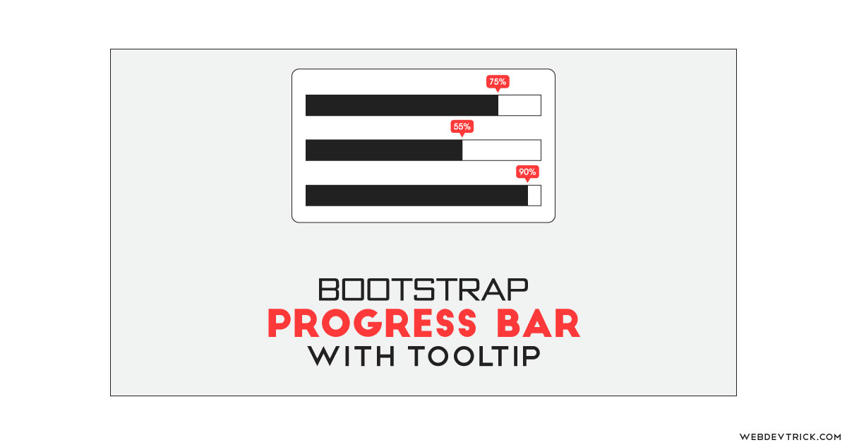 Bootstrap Tooltip Progress Bar Animation | Percentage Values in Tooltip